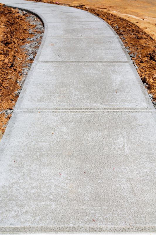 Sidewalk with New Concrete Joints